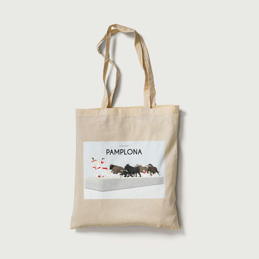 Pamplona-encierro-totebag